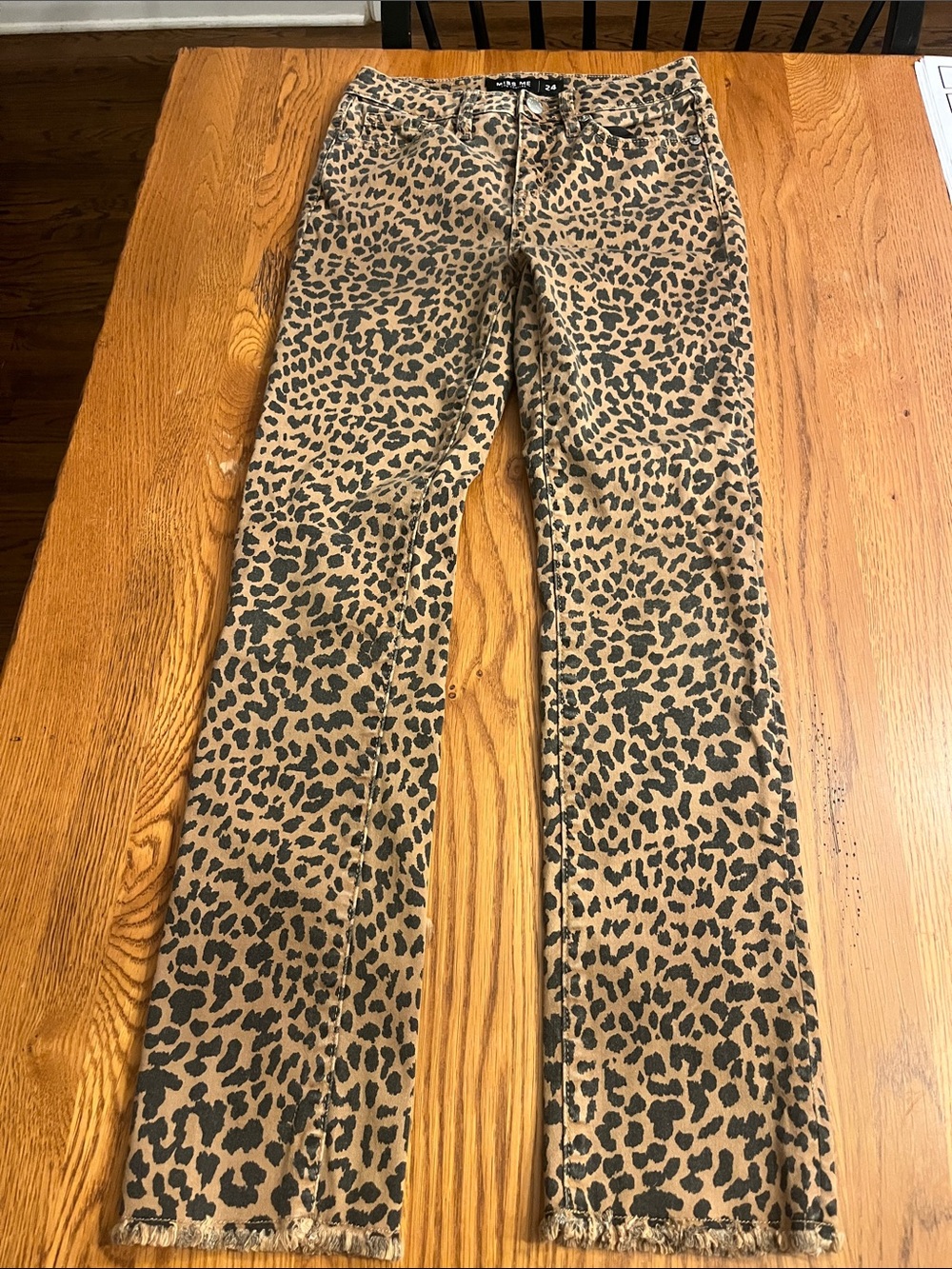 Leopard Print Women’s Jeans - Tan and Black